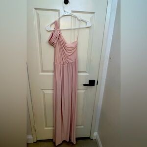 One Shoulder Pink Dress